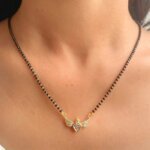 Angel Wing Lab Grown Diamond Mangalsutra in Gold