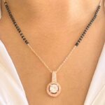 Solitaire Mangalsutra with Sparkling CVD Diamond Centerpiece