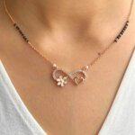 Lab Grown Diamond Mangalsutra with Infinity, Heart, and Floral Design