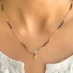 Radiant Circle Lab-Grown Diamond Mangalsutra with Teardrop Pendant