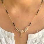 Graceful Vine Lab-Grown Diamond Mangalsutra with Drop Pendant