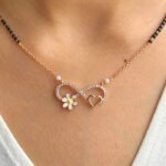 Lab Grown Diamond Mangalsutra with Infinity, Heart, and Floral Design