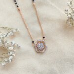 Graceful Floral Lab-Grown Diamond Mangalsutra in Gold