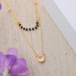 Minimalist Heart Lab Grown Diamond Mangalsutra in Gold