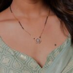 Graceful Floral Lab-Grown Diamond Mangalsutra in Gold