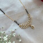 Graceful Vine Lab-Grown Diamond Mangalsutra with Drop Pendant