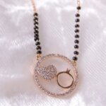 Romantic Circle Lab-Grown Diamond Mangalsutra with Heart & Ring Design