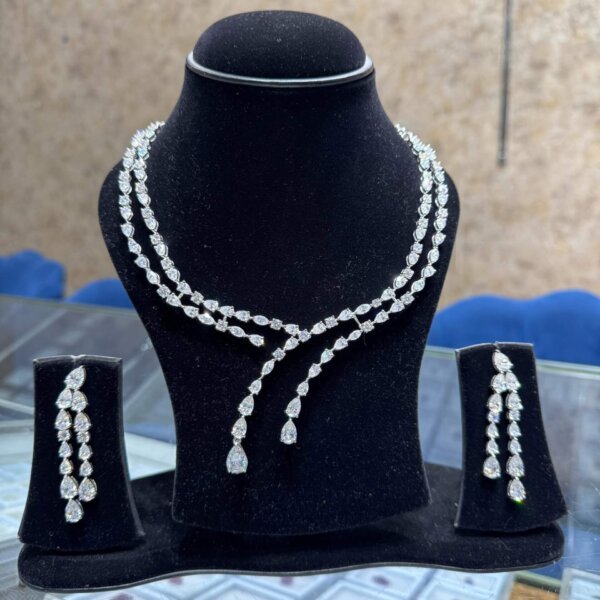 14K Gold & CVD Diamond Necklace Set