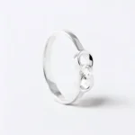 Gold Bow Ring with Round Lab Grown Diamond