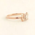 Vintage Style Bow Ring with Lab Grown Diamond Centerpiece