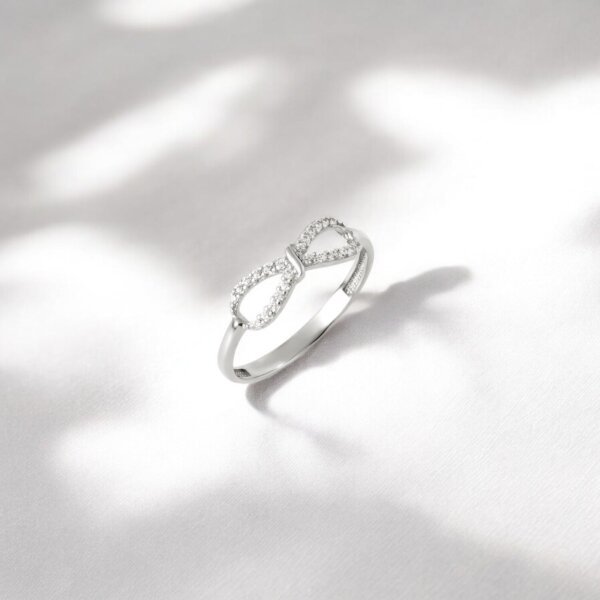 Promise Ring with Lab Grown Diamond Bow– Ethical & Stylish Jewelry