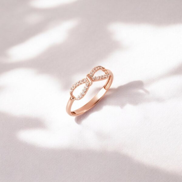 Promise Ring with Lab Grown Diamond Bow– Ethical & Stylish Jewelry