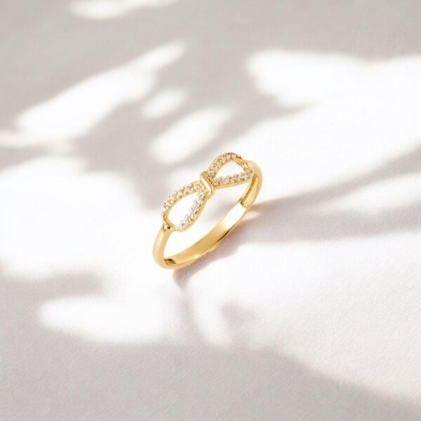 Promise Ring with Lab Grown Diamond Bow– Ethical & Stylish Jewelry