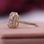 Pink Lab Grown Diamond Ring in Gold