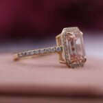 Pink Lab Grown Diamond Ring in Gold