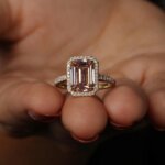Pink Lab Grown Diamond Ring in Gold