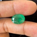 6.90 Carat/ 7.66 Ratti Natural Zambian Emerald/ Panna Gemstone