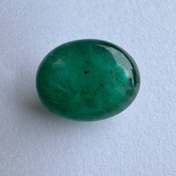 15.37 Carat/ 17.06 Ratti Natural Zambian Cabochon Emerald/ Panna Gemstone