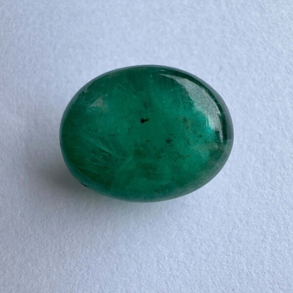 15.37 Carat/ 17.06 Ratti Natural Zambian Cabochon Emerald/ Panna Gemstone