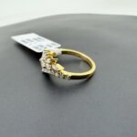 Gold Floral Cluster Ring with Marquise CVD Diamonds and Pave Detailing