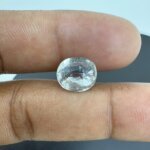 5.69 Carat/ 6.31 Ratti Natural White Sapphire/ Safed Pukhraj Gemstone
