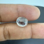 5.69 Carat/ 6.31 Ratti Natural White Sapphire/ Safed Pukhraj Gemstone