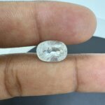 4.41 Carat/ 4.89 Ratti Natural White Sapphire/ Safed Pukhraj Gemstone