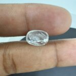 4.41 Carat/ 4.89 Ratti Natural White Sapphire/ Safed Pukhraj Gemstone