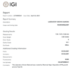 IGI Certified Round 3.06 Ct Lab Grown Diamond Loose Stone