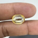 6.15 Carat/ 6.82 Ratti Natural Yellow Sapphire/ Pukhraj Gemstone