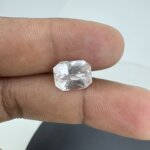 6.12 Carat/ 6.79 Ratti Natural White Sapphire/ Safed Pukhraj Gemstone