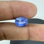 5.52 Carat/ 6.12 Ratti Natural Blue Sapphire/ Neelam Gemstone
