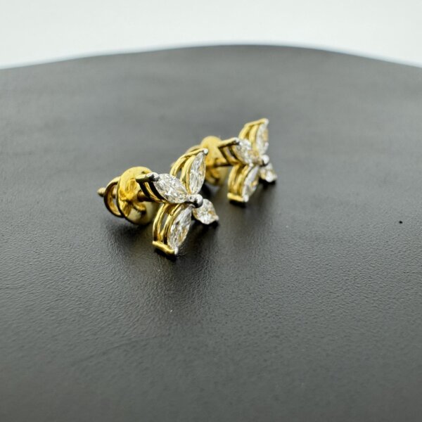 Lab Grown Diamond Marquise Stud Earrings in 14K/18K Gold