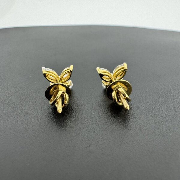 14K/18K Gold Lab Grown Diamond Butterfly Studs for Women