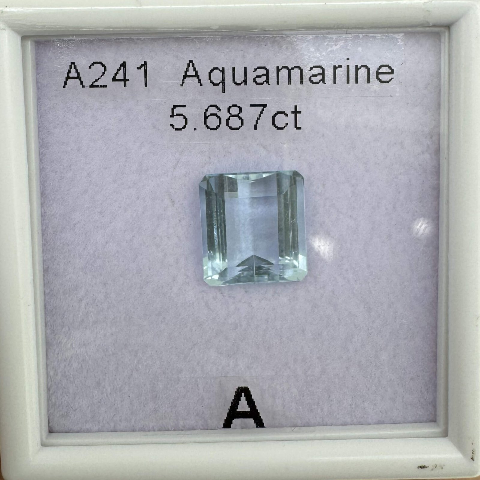 5.68 Carat/ 6.30 Ratti Natural Aquamarine Gemstone