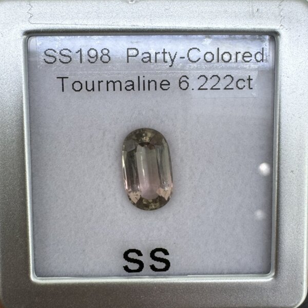 6.22 Carat/ 6.90 Ratti Natural Party Colored Tourmaline Gemstone