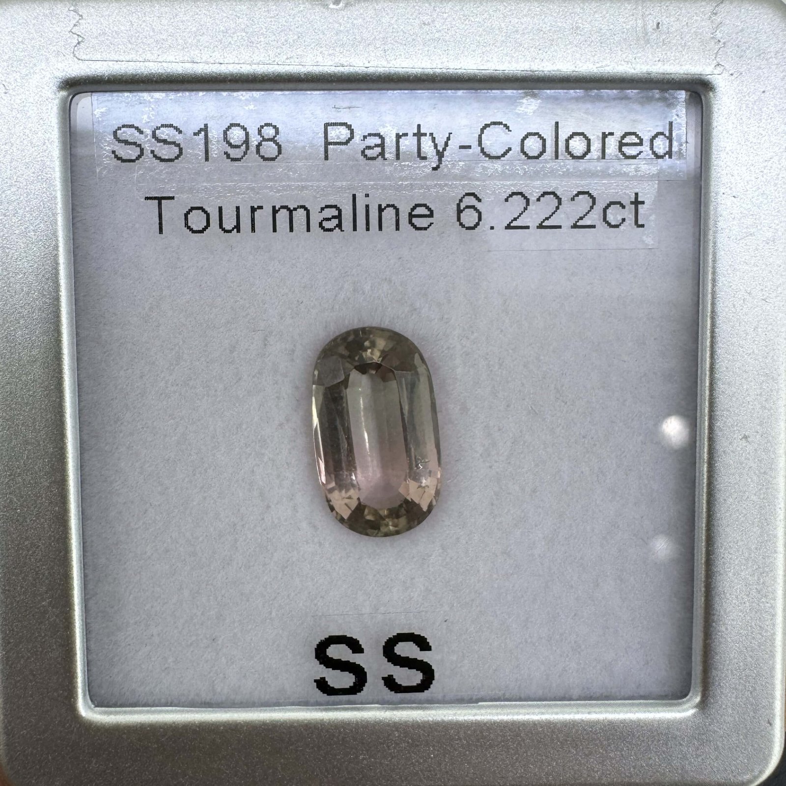 6.22 Carat/ 6.90 Ratti Natural Party Colored Tourmaline Gemstone