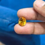 Natural Citrine Gemstone 2.4 carat golden-yellow loose gemstone for jewelry