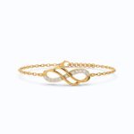 Double Infinity Lab Grown Diamond Bracelet in 14K Gold