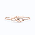 Double Infinity Lab Grown Diamond Bracelet in 14K Gold