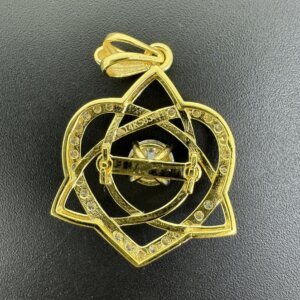 Lab Grown Diamond Heart & Star Pendant in 14K/18K Gold