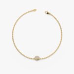 Celestial Saturn Design Lab Grown Diamond Gold Bracelet