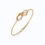 Double Infinity Lab Grown Diamond Bracelet in 14K Gold