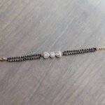 Triple Motif CVD Diamond Gold Mangalsutra Bracelet