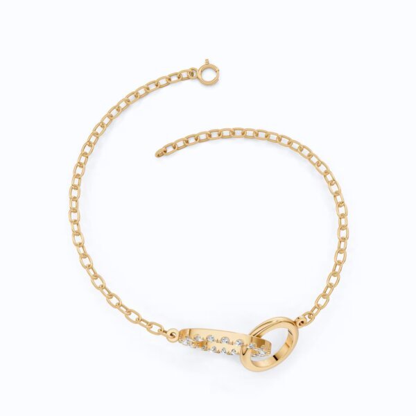 Interlocking Circle Lab Grown Diamond Bracelet in 14K/18K Gold