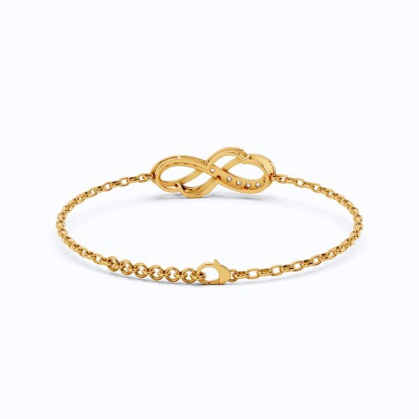 Double Infinity Lab Grown Diamond Bracelet in 14K Gold