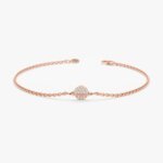 Celestial Saturn Design Lab Grown Diamond Gold Bracelet