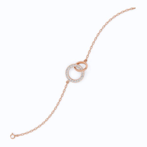 Interlocking Circle Lab Grown Diamond Bracelet in 14K/18K Gold