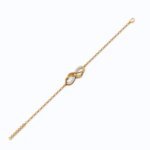 Double Infinity Lab Grown Diamond Bracelet in 14K Gold