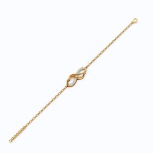 Double Infinity Lab Grown Diamond Bracelet in 14K Gold
